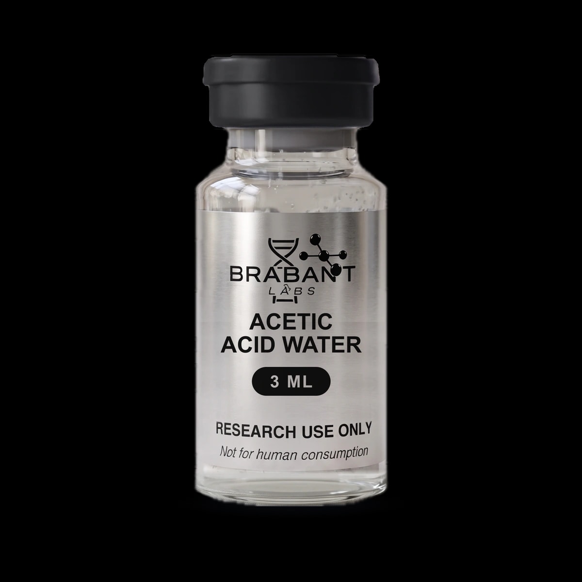 Acetic acid water 3 ml onderzoeksflacon van BrabantLabs