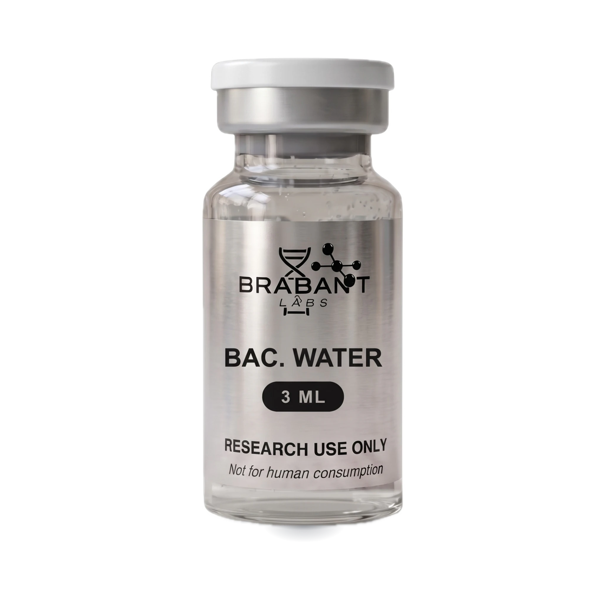 Bacteriostatic water 3 ml research vial from BrabantLabs